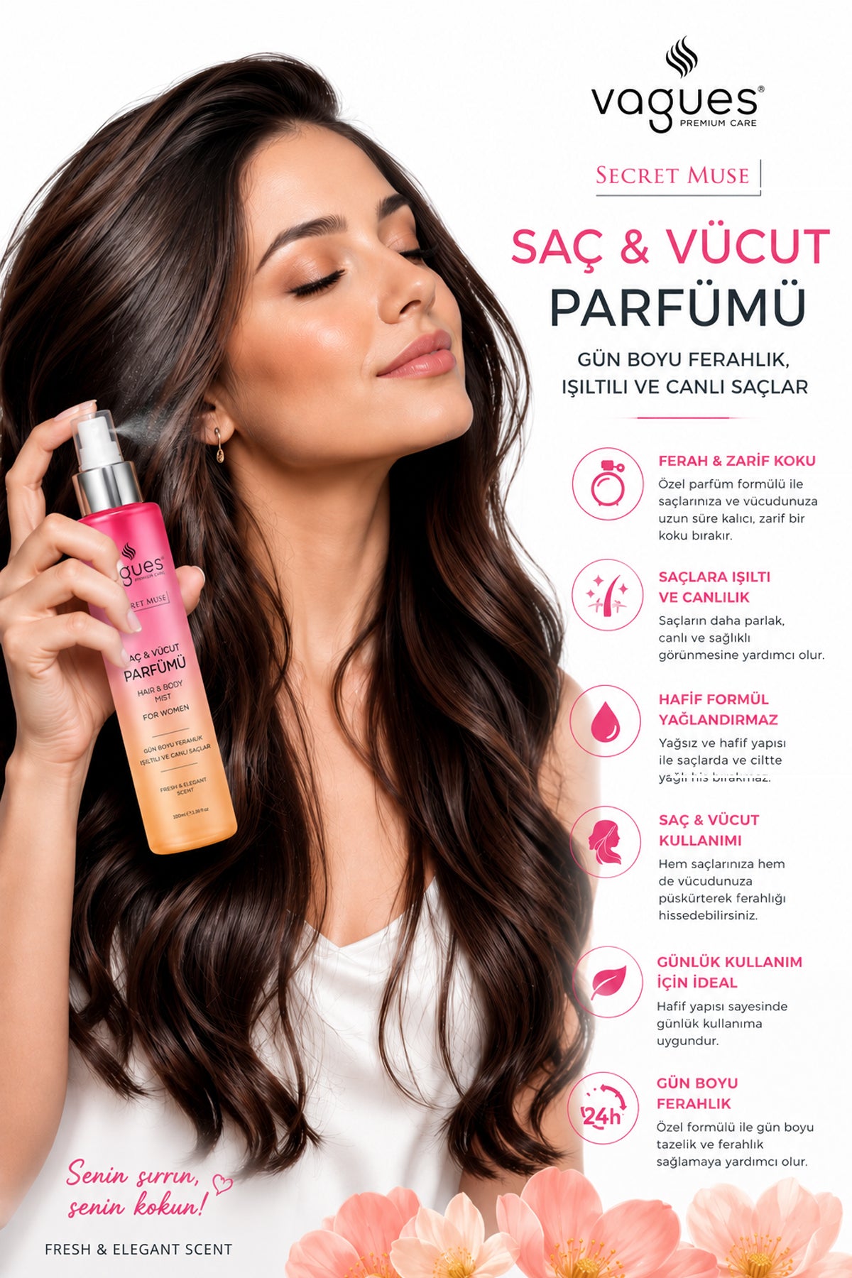 Secret Muse Hair and Body Mist kullanım