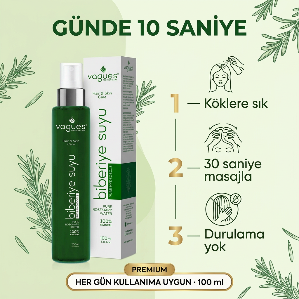 Biberiye Suyu — Günde 10 Saniye kullanım adımları