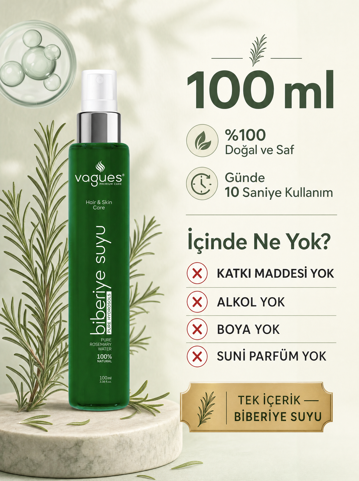 Biberiye Suyu 100 ml - İçinde ne yok listing görseli