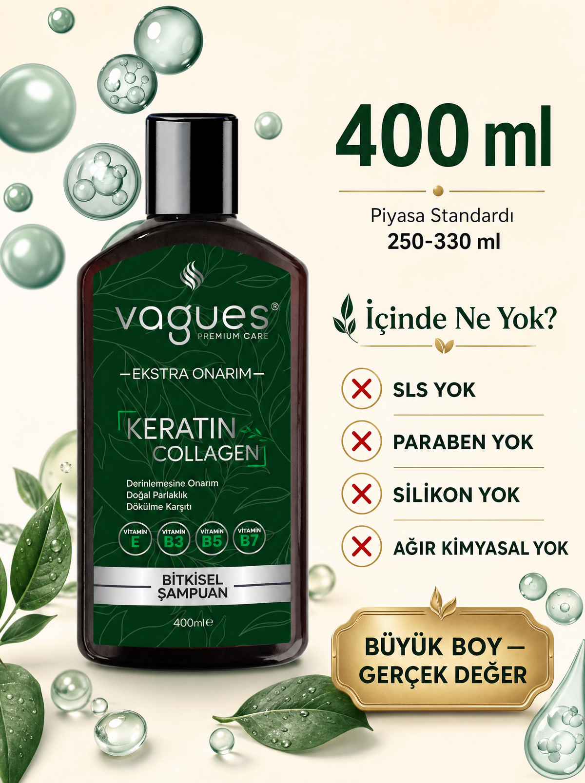 Keratin & Collagen 400 ml - İçinde ne yok listing görseli