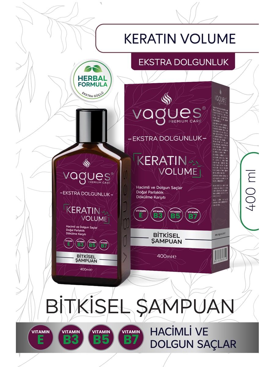 Vagues Keratin Volume Bitkisel Şampuan 400 ml